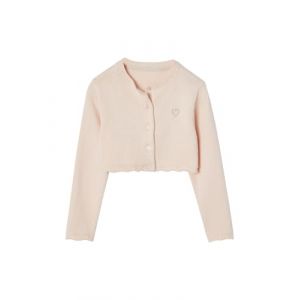 VERTBAUDET Gilet Fille bol&eacute;ro Maille Pointelle c&eacute;r&eacute;monie Rose p&acirc;le 5A (VERTBAUDET, neuf)
