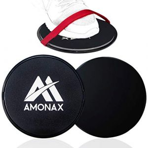 Amonax Core Sliders Disque de Fitness Abdominaux Glisseur 2 Disques de Glisse à Double Face Tapis Planchers de Bois Franc Gliding Discs équipement d'exercice pour Gym Entraînement Domicile (Amonax, neuf)