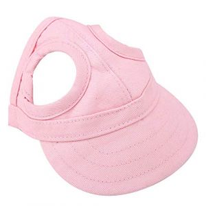 Casquette de Baseball pour Animaux de Compagnie, Chapeau de Chat en Plein air pour Chat Chien avec Trous d'oreille Bande r&eacute;glable Chapeau pour Parent-Enfant pour Animaux de Compagnie d'&eacute;t&eacute;(L-Rose) (Ovalat, neuf)