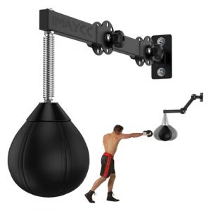 IMAYCC Punching Ball Enfants et Adultes, Sac de Boxe Suspendu R&eacute;glable en Hauteur et Pliable, Speedball avec Support Sac de Frappe, Poire de Vitesse de Boxe Pur Bureau Home Gym Workout Training Etc. (IMAYCC-FR, neuf)