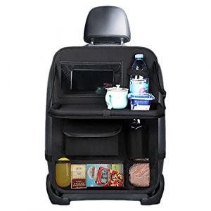 Gsrhzd Organiseur de si&egrave;ge de voiture, organiseur de si&egrave;ge arri&egrave;re pour enfants, rangement de si&egrave;ge de voiture avec support de table &agrave; manger pliable et plusieurs poches, pour voyage, parents (Yudiejo, neuf)