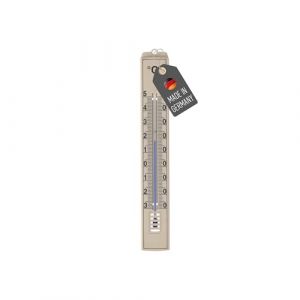 Lantelme Thermomètre de jardin, affichage de la température de -30 °C à +50 °C, analogique, résistant aux intempéries, 17 cm, en plastique, couleur beige, thermomètre pour chambre intérieure et (lantelmegmbh, neuf)