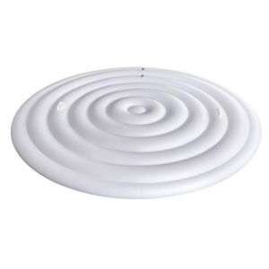 Eawfgtuw Couvercle gonflable &agrave; &eacute;conomie d'&eacute;nergie - 128/158/180 cm - 3 tailles r&eacute;glables - Couvercle gonflable avec 3 valves - Couvercle de spa ext&eacute;rieur &eacute;tanche et r&eacute;sistant aux UV (blanc avec H) (bestredworld, neuf)