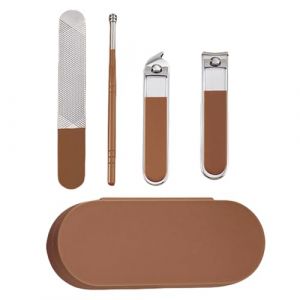 Lot de 4 coupe-ongles d'orteils en acier inoxydable avec lime à ongles, coupe-ongles, tête inclinée, coupe-ongles (ZLwneh, neuf)