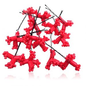 Lot de 12 épingles à cheveux traditionnelles nigérianes avec perles de mariage Edo IGbo Delta Ibo nigérian Okuku (PrestigeApplause, neuf)