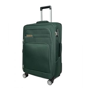 MY TRAVEL BAG Valise à roulettes en tissu extensible avec roulettes jumelées (M/L/XL/XXL ou lot de 4) Bagages souples, vert émeraude, Großer Koffer (75cm), Valise en tissu avec roulettes jumelées (Liif Shop EU, neuf)