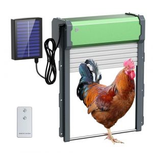 Porte Automatique Poulailler Grand Solaire: FOFNON Porte Poulailler Automatique Solaire - Minuterie et Capteur de Lumière - IP65 (MENGJIAN, neuf)