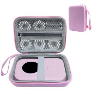 APKOL Rangement Portable Compatible avec Les P&eacute;riph&eacute;riques D'&eacute;tiquetage SUPVAN E10/E16/Nelko P21/NIIMBOT D110/Pristar P15 Mini Imprimantes D'&eacute;tiquettes Portables Bluetooth (Bo&icirc;te Uniquement) - Rose (APKOL LLC, neuf)