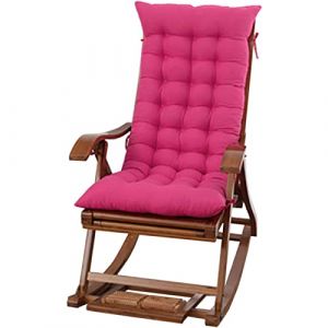 SHAIRMB FainéAnt Coussin Pad, Terrasse de Jardin éPais Grand Fauteuil à Bascule Coussin, Fauteuil Inclinable Relaxer Coussin de Chaise, pour Rotin Fauteuil Inclinable,Rose Red,48 * 120cm (haojia wei, neuf)