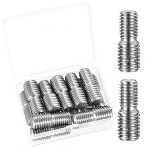 15 Pcs Vis de Réduction à Double Tête, Vis de Conversion en Acier Inoxydable, Boulons Filetés à Double Extrémité, M10x1,5 à M12x1,75 Adaptateur de Filetage Vis de Réparation(M10x1,5 à M12x1,75) (LiYiJiKeJi, neuf)