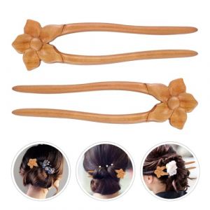 Homoyoyo &Eacute;pingle &agrave; Cheveux Vintage En Bois Pruneau Forme u Maintien &Eacute;l&eacute;gant Femmes Filles Usage Quotidien Accessoire R&eacute;tro Traditionnel (Alda Jin, neuf)