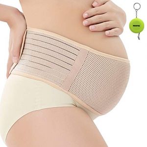 WANYI Ceinture Femme Enceinte 120CM Ceinture Grossesse de Soutien Lombaire et Abdominal-Ceinture de Maternité Soutien pour Nouvelle Mère Avant et Après Naissance Dimniuer la Douleur (Marron) (WANYI MAOYI--EU, neuf)