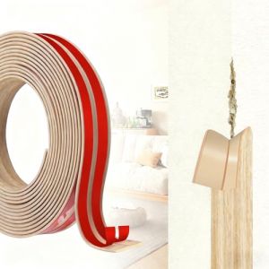 Baguette d'angle Autocollante PVC, Protection Flexible pour Murs et Meubles, Corni&egrave;re Moulure Murale Profil&eacute; de Bord Souple pour Plafonds, Sols et Portes (YouMoro, neuf)