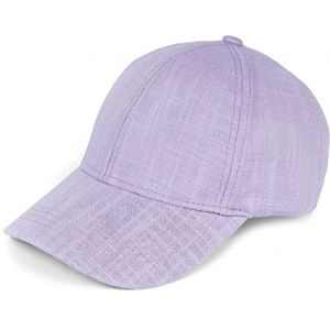 styleBREAKER Casquette de Baseball Unisexe en Lin | Casquette 6 Pans Réglable avec Visière Courbée | Casquette d'Été Respirante avec Boucle Métallique | Légère, Confortable & Stylée, Lilas- (styleBREAKER, neuf)
