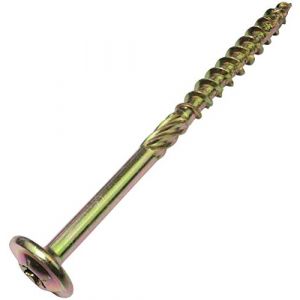 AERZETIX - C48342 - Lot de 100 Vis &agrave; bois &Oslash;5x70mm - &agrave; t&ecirc;te large bomb&eacute;e - &agrave; empreinte &eacute;toile Т20 (Tuning, neuf)