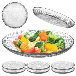 KADAX Lot de 6 assiettes rondes en verre transparent de 30 cm, grandes assiettes de service en verre, id&eacute;ales comme assiettes &agrave; dessert, assiettes plates ou assiettes de pr&eacute;sentation (KADAX, neuf)