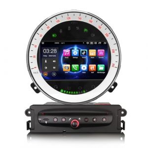 4 Go 64 Go 8 curs Android 14 Autoradio DVD GPS pour BMW Mini Cooper Prend en Charge Carplay Android Auto Navigator DSP Bluetooth 5.0 WiFi Commande au Volant Cran Tactile (Erisin-Car Multimedia, neuf)