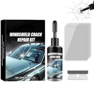 Kit Reparation Pare Brise, Voiture Brise de Voiture R&eacute;paration de Verre Fissur&eacute;, Colle Pare Brise Avec lame et film de durcissement, Pour R&eacute;paration Pare Toile D'araign&eacute;e, Croissant de Lune Demi (MagiForeign, neuf)