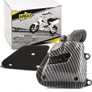 Area1 Bo&icirc;tier de filtre &agrave; air effet carbone pour scooter 50cc 2T &ndash; Compatible ATU Explorer, AGM, Nova Motors, GT Union, Longjia, Mawi, RS, Ultima, Ride, Sprint, Tauris, Benero, Forstinger, Jack-Fox (Area-1, neuf)