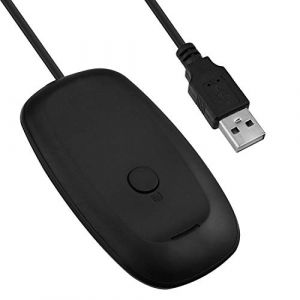 Mcbazel Adaptateur sans Fil USB 2.0 Gaming Receiver pour Microsoft Xbox 360 Ordinateur de Bureau PC Gaming - Noir (TransChased, neuf)