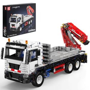 Mould King 17063 Technologie Télécommande Grue Camion Bloc De Serrage Grue Pneumatique Bloc De Construction avec Grue De Chargement Camion Modèle Kit, Cadeaux pour Adultes (2530 Pièces) (Mould King Brand, neuf)
