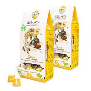 TERRAMOKA 120 Capsules Café Bio d’excellence 100% Pur Arabica de l'Éthiopie - Compatible avec les machines à Capsules Nespresso - Subtil, fruité et engagé - Zéro Déchet - Sir Oscar- Torréfié en France (Moka - Meilleures Origines Kafé Arabica, neuf)