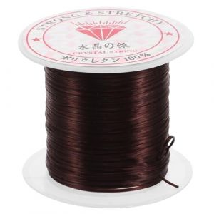Hemobllo Fil &Eacute;lastique Cristal 08 MM 10 M Marron pour Extensions de Cheveux Cordon Extensible pour Fabrication de Bijoux Fil &agrave; Perles pour Coiffure et Accessoires de Beaut&eacute; (Leopolerd, neuf)