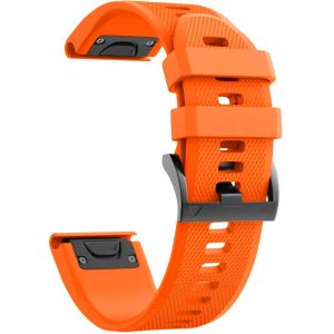 Quickz-it Bracelet pour Garmin Fenix 5/6/7,5+/6/7 Pro Solar & Sapphire | Forerunner 745/935/945 & LTE/955/965 | Instinct 2/2 Solar | Approach S60/S62/S70 | D2 Delta | D2 Mach 1 | Epix (Gen 2) (Orange) (huanglin123, neuf)