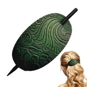 Pinces À Cheveux Épingle À Cheveux | Barrette À Cheveux En Cuir Artificiel Avec Bâton | Pinces À Cheveux En Similicuir Pince À Cheveux En Bâton | Bâton À Cheveux Queue De Cheval Pour Femmes Filles (wulea, neuf)