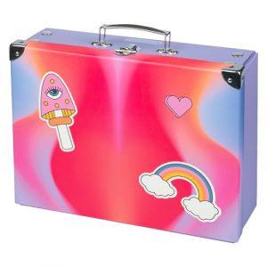 Baagl Valise pour Enfants - Jouets et Fournitures Scolaires, Carton Pliable avec Poignée en Métal, Hippie, 32.5 x 26 x (PRESCO GROUP A.S., neuf)
