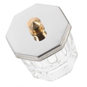 CALLARON Godet Pour Vernis à Ongles Verre Avec Couvercle Métal Pot De Manucure Pour Mélanger Et Nettoyer Les Pinceaux (Raindrops On Roof, neuf)
