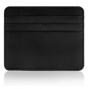 Porte-Cartes de Cr&eacute;dit en Cuir, Portefeuille Ultra-Mince, Cadeau Unisexe pour Cartes de Cr&eacute;dit, Fid&eacute;lit&eacute; et Visites, Noir (ZJZH, neuf)