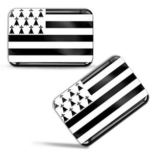 Biomar Labs® 2 x 3D Flexibles Autocollant Stickers National Drapeaux Breton Motif Bretagne France Voiture Auto Moto Tuning F 70 (Biomar Labs®, neuf)