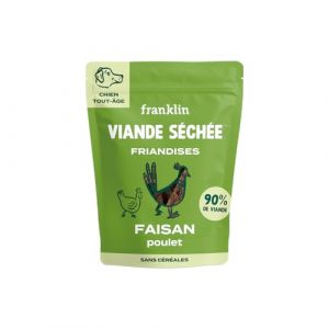 Franklin – Friandises pour Chien – Viande Séchée à Mâcher – Riche en Faisan et Poulet – sans Céréales – 100g (Franklin Pet Food, neuf)
