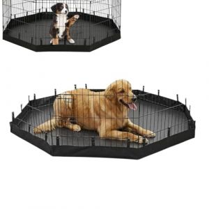 Tapis de parc pour chien, tapis de clôture pour chat, tapis de clôture en tissu Oxford lavable pour chiot, chien, parc intérieur imperméable, tapis d'entraînement pour la mise bas pour cage, lit (muqianghui, neuf)