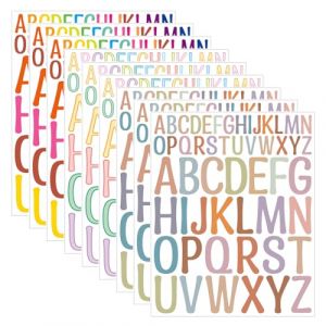THQAE 9 Pcs lettres autocollantes, lettre autocollantes, feuilles de lettres autocollantes multicolores - Grandes lettres &agrave; coller, R&eacute;sistantes aux intemp&eacute;ries - Pour bo&icirc;te aux lettres, panneaux (ProTechika O&Uuml;, neuf)