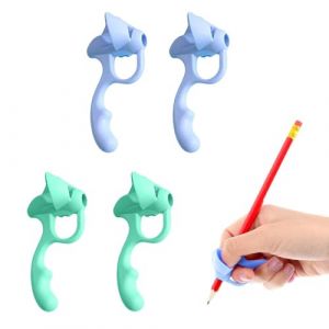 THQAE 4 Pcs guide doigts ecriture enfant, guide doigt, Grippies Aide &eacute;criture, Guide Doigt Ecriture, Pencil Grips for Kids Ergonomique Pour Enfant Adulte Besoins(Rose) (ProTechika O&Uuml;, neuf)
