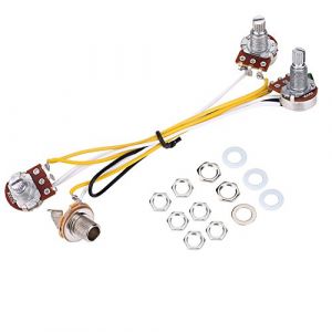 Dilwe Harnais de câblage Boutons de Commande de Pots 500K Commutateur à 3 Voies kit de câblage Jack Basse JB Electirc (meeqi, neuf)