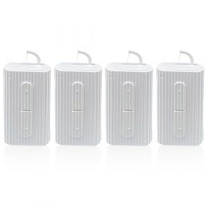 FUIPVGI 4 Pièces Portables pour Fil Dentaire,Organiseur Automatique avec 10 Pics de Fil Dentaire, Boîtes de Support Rechargeables,Porte Fil Dentaire, Distributeur de Fil Dentaire de Voyage (Blanc) (DONG YI, neuf)