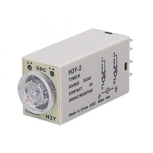 H3Y-2/H3Y-4 minuterie relais interrupteur temporis&eacute; de mise sous tension 10sec &agrave; 60min bouton rotatif r&eacute;glable AC220V DC12V DC24V 5A/250VAC 1 pi&egrave;ces ( Color : H3y-2 Relay 8pin , Size : 5 MIN-AC220V ) (hefeilaiweichongzhousangmaoyouxiangongsi, neuf)