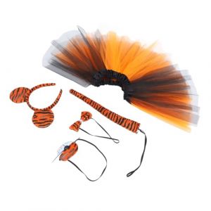 Gatuida 1Ensemble Set de Déguisement pour Halloween Accessoires de Bandeau Queue Nœud Nez et Jupe Tulle Parfait pour Cosplay et Fêtes (Brandon Zou, neuf)