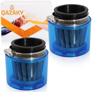 QAZAKY Lot de 2 filtres à air étanches en plastique 44 mm, 45 mm, 46 mm pour moto, VTT, quad, scooter, kart, cyclomoteur, Pit Dirt Bike 47 cc, 49 cc, 50 cc, 90 cc, 110 cc, 125 cc, 150 cc, 200 cc, 250 (QAZAKY-FR, neuf)