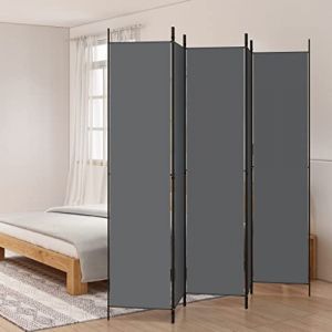 WIFESE Lot de 5 paravents anthracite 250 x 220 cm Cloison de séparation moderne Paravent Séparateur de pièce Paravent Séparateur d'intérieur balcon Brise-vue Vestiaire privé pour salon, chambre à (WIFESE official, neuf)