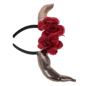 BESPORTBLE Accessoires Pour Cheveux D'Halloween Bandeau Cornes De Costume Cornes D'Halloween Cornes De Front De Fantôme Cornes De Chèvre Cosplay Coiffe De Dragon Corne (Breeze & Leaves, neuf)