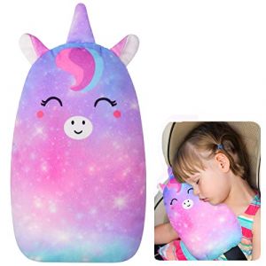 Basumee Voiture Protège Ceinture de Sécurité Coussin Bébé Enfants Epaule Coussin Coussin de Nuque Repose Nuque Housse Accessoires,1Pcs (Grlawn-EU, neuf)