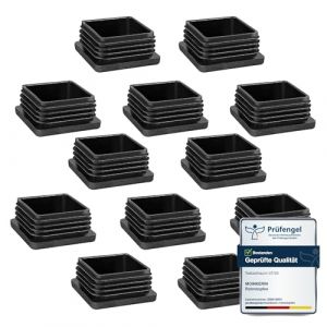 moinkerin Bouchons &agrave; Lamelles 60X60mm Bouchon de Tube Carr&eacute; pour Tuyau M&eacute;talliques, Chaises, Canap&eacute;s, Tables et &eacute;tag&egrave;res 12 Pi&egrave;ces Bouchon Tube carr&eacute; (moinkerin, neuf)