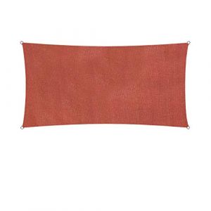 Lumaland Voile d´ombrage retangulaire avec Cordes de Support - 2 x 4 m - 100% HDPE - Terracotte (DS e-Sales GmbH, neuf)