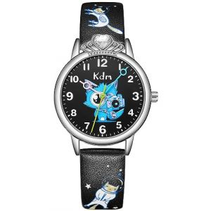 CIVO Montre Garçon Noir Analogique Apprentissage Etanche Quartz Montres Enfant Aiguille Cuir Montre Pedagogique Fille Garçon Cadeaux 3-12 Ans (METDO Store, neuf)