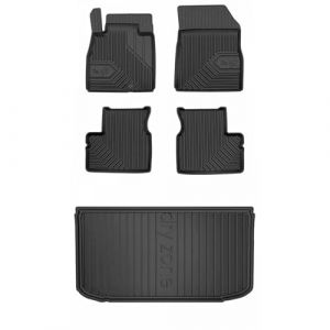 MOTOS Kit de tapis de voiture et de tapis de coffre en caoutchouc pour Nissan Micra K13 2010-2016 Améliorez votre confort de voyage avec tapis antidérapant voiture 3D- Tapis de sol voiture tous temps, (MOTOS EU, neuf)