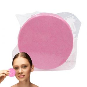 &Eacute;ponge de nettoyage du visage, &eacute;ponge en mousse, &eacute;ponge d&eacute;maquillante pour le visage, &eacute;ponge de nettoyage du visage en coton &agrave; pulpe de bois, &eacute;ponge de spa cosm&eacute;tique, dissolvant (robetak, neuf)